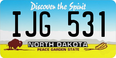 ND license plate IJG531