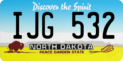 ND license plate IJG532