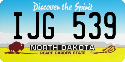 ND license plate IJG539