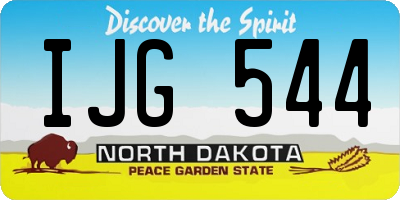 ND license plate IJG544