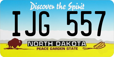 ND license plate IJG557