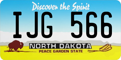 ND license plate IJG566