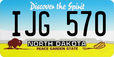 ND license plate IJG570
