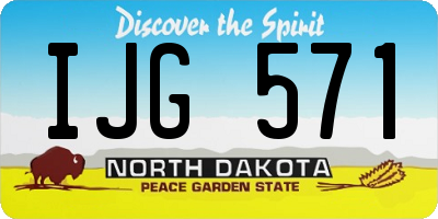 ND license plate IJG571