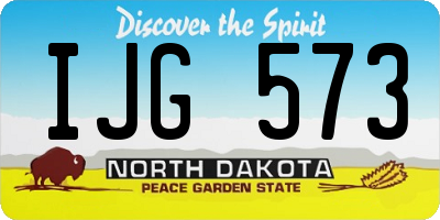 ND license plate IJG573
