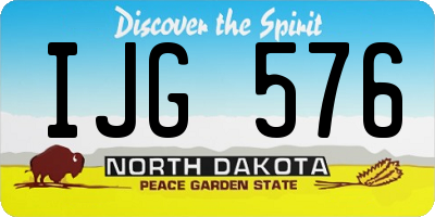 ND license plate IJG576