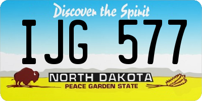 ND license plate IJG577