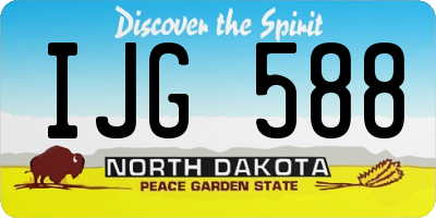 ND license plate IJG588