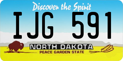 ND license plate IJG591