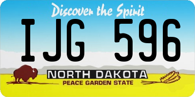 ND license plate IJG596