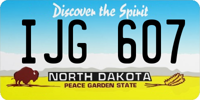 ND license plate IJG607