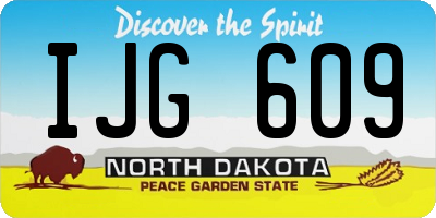 ND license plate IJG609