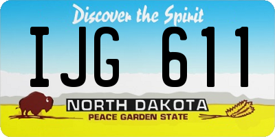 ND license plate IJG611
