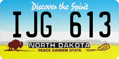 ND license plate IJG613
