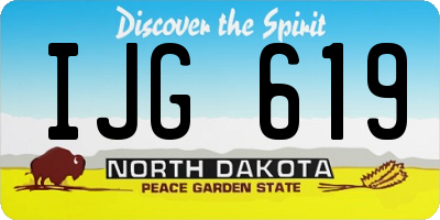 ND license plate IJG619