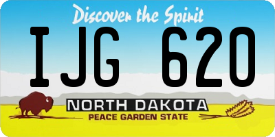 ND license plate IJG620