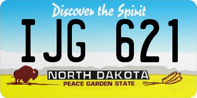 ND license plate IJG621