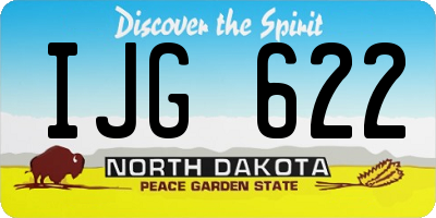 ND license plate IJG622
