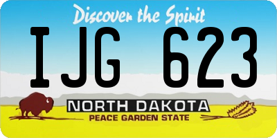 ND license plate IJG623