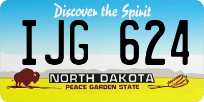 ND license plate IJG624