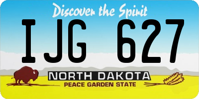 ND license plate IJG627
