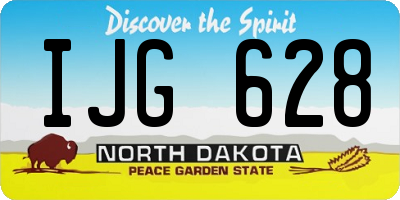ND license plate IJG628