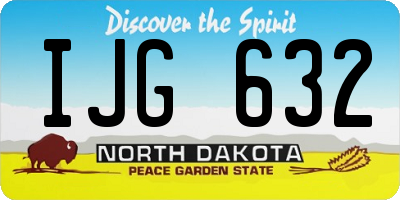 ND license plate IJG632