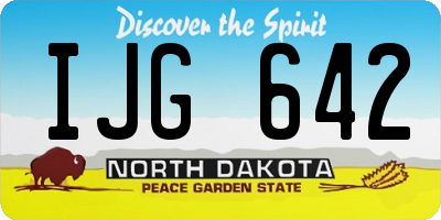 ND license plate IJG642