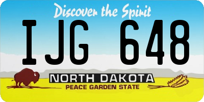 ND license plate IJG648