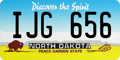 ND license plate IJG656