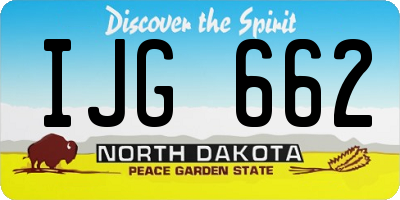 ND license plate IJG662