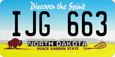 ND license plate IJG663