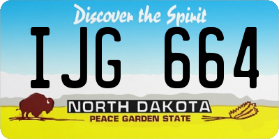 ND license plate IJG664
