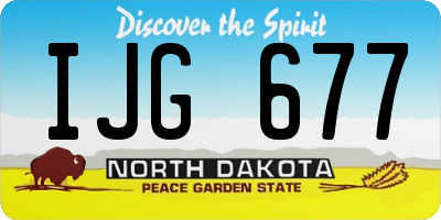 ND license plate IJG677