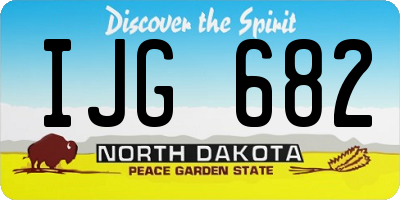 ND license plate IJG682