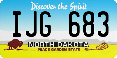 ND license plate IJG683