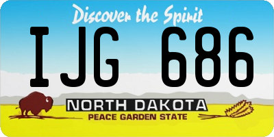 ND license plate IJG686