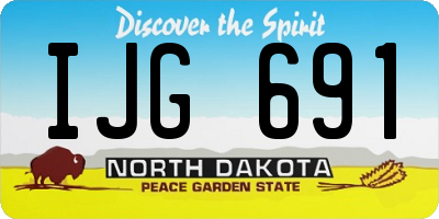 ND license plate IJG691