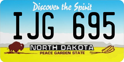 ND license plate IJG695