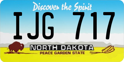 ND license plate IJG717