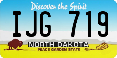 ND license plate IJG719