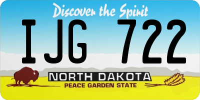 ND license plate IJG722