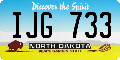 ND license plate IJG733
