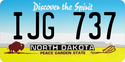 ND license plate IJG737