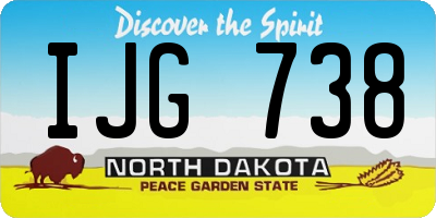ND license plate IJG738