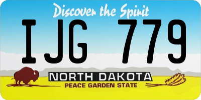 ND license plate IJG779