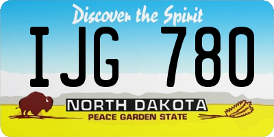 ND license plate IJG780