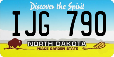 ND license plate IJG790
