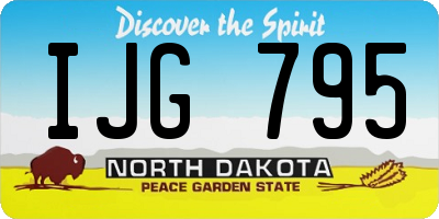 ND license plate IJG795