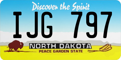 ND license plate IJG797